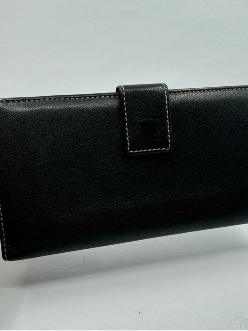 Gucci Black Leather Wallet with Gold Chain and Sherry line Web - Picture 3 of 6